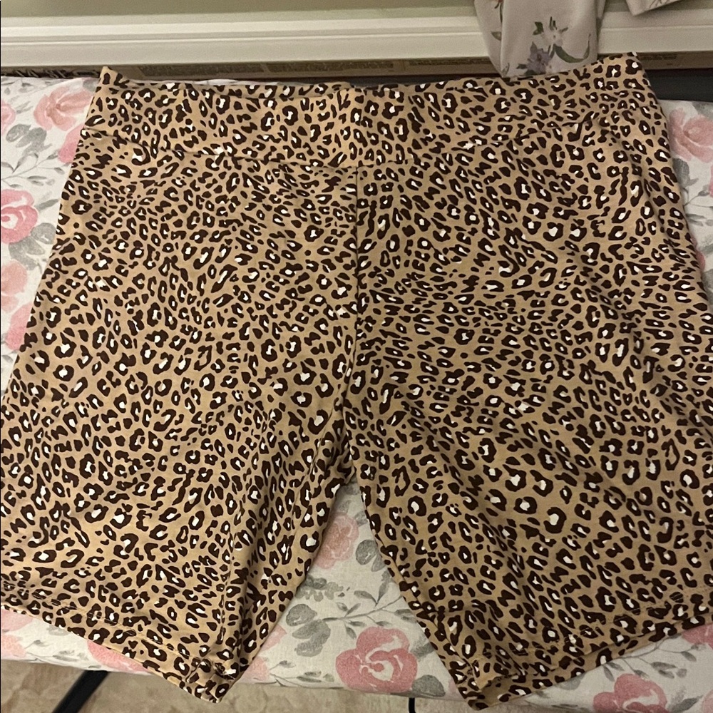 Leopard Print Women's Bike Shorts